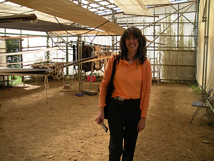 Jennifer at a natural dye studio in Japan